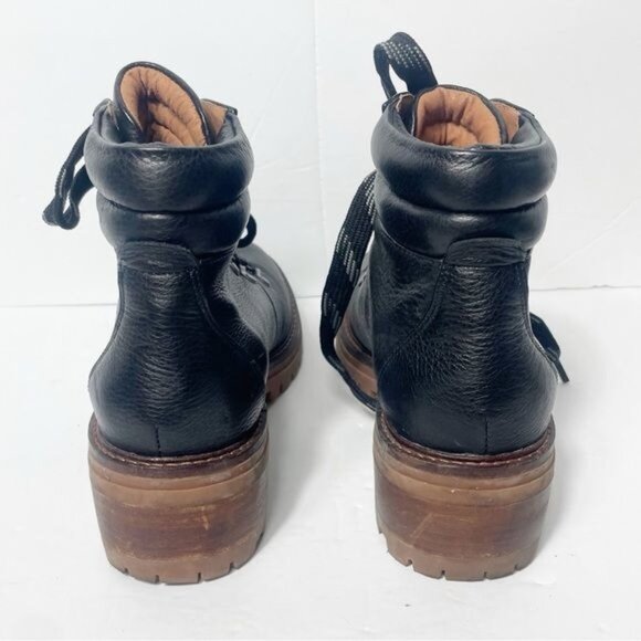 Gentle Souls Brenna Combat Moto Boot Black Lace-Up Leather Upper Size 7.5 - Picture 9 of 15